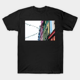 Colourful houses in a festive welsh town T-Shirt